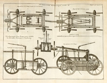  Belidor Bernard : Architecture hydraulique, ou L'arte de conduire, d'elever, et de menager les eaux pour les differens beisoin de la vie. Tome primier (-second).  - Asta Grafica & Libri - Libreria Antiquaria Gonnelli - Casa d'Aste - Gonnelli Casa d'Aste