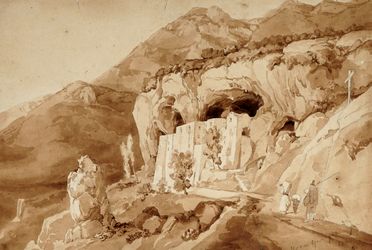  Jean Grossgasteiger  (Tirolo, 1820 - Madrid, ) : Tre vedute di Capri o del golfo di Napoli.  - Auction Graphics & Books - Libreria Antiquaria Gonnelli - Casa d'Aste - Gonnelli Casa d'Aste