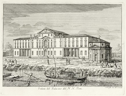  Giovanni Francesco (Gianfrancesco) Costa  (Venezia, 1711 - 1772) : Diciassette tavole da Delle delicie del fiume Brenta espresse ne'palazzi e casini situati sopra sue sponde dalla sboccatura nella laguna di Venezia fino alla citta di Padova...  - Auction Graphics & Books - Libreria Antiquaria Gonnelli - Casa d'Aste - Gonnelli Casa d'Aste