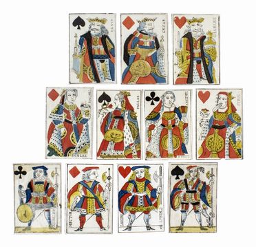  French school, 18th century : Undici carte da gioco.  - Auction Graphics & Books - Libreria Antiquaria Gonnelli - Casa d'Aste - Gonnelli Casa d'Aste