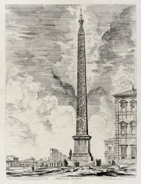  Giovanni Battista Piranesi  (Mogliano Veneto, 1720 - Roma, 1778) : Obelisco Egizio.  - Auction Graphics & Books - Libreria Antiquaria Gonnelli - Casa d'Aste - Gonnelli Casa d'Aste