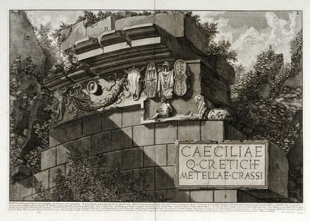  Giovanni Battista Piranesi  (Mogliano Veneto, 1720 - Roma, 1778) : Sepolcro di Cecilia Metella or detto Capo di bove...  - Asta Grafica & Libri - Libreria Antiquaria Gonnelli - Casa d'Aste - Gonnelli Casa d'Aste