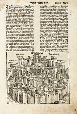  Hartmann Schedel  (Norimberga, 1440 - 1514) : Ventitre pagine illustrate da Liber Chronicarum.  - Auction Graphics & Books - Libreria Antiquaria Gonnelli - Casa d'Aste - Gonnelli Casa d'Aste