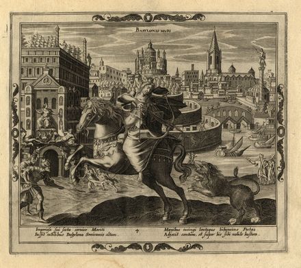  Crispijn Van de Passe de Oude  (Arnemuiden, 1564 - Utrecht, 1637) [da] : Le sette meraviglie del mondo.  - Auction Graphics & Books - Libreria Antiquaria Gonnelli - Casa d'Aste - Gonnelli Casa d'Aste