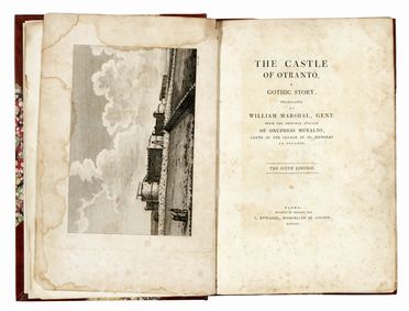  Walpole Horace : The castle of Otranto, a gothic story. Translated by William Marshal. Storia locale, Letteratura straniera, Bodoni, Storia, Diritto e Politica, Letteratura, Collezionismo e Bibliografia  William Marshall Craig  - Auction Graphics & Books - Libreria Antiquaria Gonnelli - Casa d'Aste - Gonnelli Casa d'Aste