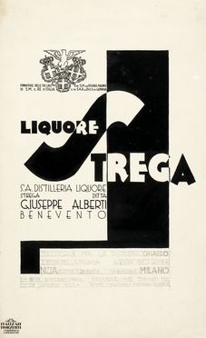  Erberto Carboni  (Parma, 1899 - Milano, 1984) : Il liquore italianissimo Strega.  - Auction Graphics & Books - Libreria Antiquaria Gonnelli - Casa d'Aste - Gonnelli Casa d'Aste
