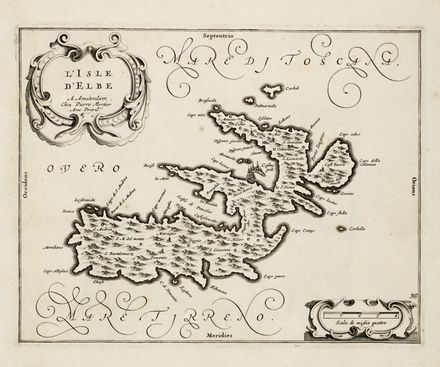  Pierre Mortier  (Leida, 1661 - Amsterdam, 1711) : Lotto di tre mappe dell'Isola d'Elba.  - Auction Graphics & Books - Libreria Antiquaria Gonnelli - Casa d'Aste - Gonnelli Casa d'Aste