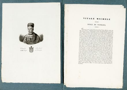  Nani Antonio : Serie dei dogi di Venezia intagliati in rame [...] giuntevi alcune notizie biografiche. Fascicolo I. Storia locale  - Auction Graphics & Books - Libreria Antiquaria Gonnelli - Casa d'Aste - Gonnelli Casa d'Aste