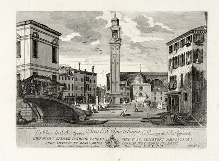  Marco Sebastiano Giampiccoli  (Belluno, 1706 - 1782) : Lotto di otto vedute di Venezia.  - Auction Graphics & Books - Libreria Antiquaria Gonnelli - Casa d'Aste - Gonnelli Casa d'Aste