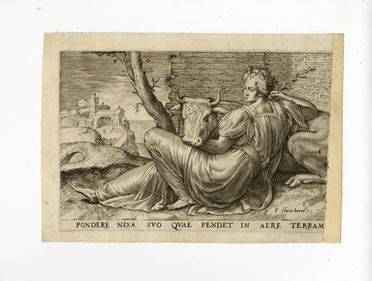  Frans Menton  (Haarlem, 1550 - Alkmaar, 1615) : I quattro elementi.  - Auction Graphics & Books - Libreria Antiquaria Gonnelli - Casa d'Aste - Gonnelli Casa d'Aste