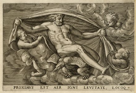  Frans Menton  (Haarlem, 1550 - Alkmaar, 1615) : I quattro elementi.  - Auction Graphics & Books - Libreria Antiquaria Gonnelli - Casa d'Aste - Gonnelli Casa d'Aste