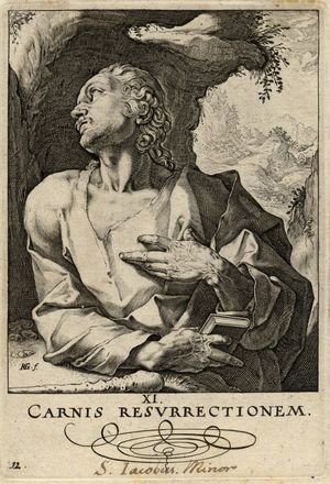  Hendrik Goltzius  (Mhlbracht,, 1558 - Haarlem,, 1617) : San Paolo e i dodici apostoli con il Credo.  - Asta Grafica & Libri - Libreria Antiquaria Gonnelli - Casa d'Aste - Gonnelli Casa d'Aste