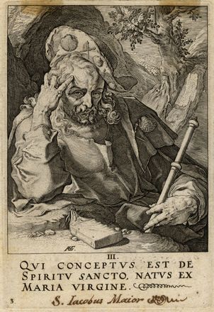  Hendrik Goltzius  (Mhlbracht,, 1558 - Haarlem,, 1617) : San Paolo e i dodici apostoli con il Credo.  - Asta Grafica & Libri - Libreria Antiquaria Gonnelli - Casa d'Aste - Gonnelli Casa d'Aste