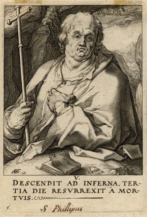  Hendrik Goltzius  (Mühlbracht,, 1558 - Haarlem,, 1617) : San Paolo e i dodici apostoli con il Credo.  - Asta Grafica & Libri - Libreria Antiquaria Gonnelli - Casa d'Aste - Gonnelli Casa d'Aste
