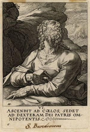  Hendrik Goltzius  (Mühlbracht,, 1558 - Haarlem,, 1617) : San Paolo e i dodici apostoli con il Credo.  - Asta Grafica & Libri - Libreria Antiquaria Gonnelli - Casa d'Aste - Gonnelli Casa d'Aste