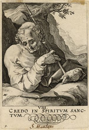  Hendrik Goltzius  (Mühlbracht,, 1558 - Haarlem,, 1617) : San Paolo e i dodici apostoli con il Credo.  - Asta Grafica & Libri - Libreria Antiquaria Gonnelli - Casa d'Aste - Gonnelli Casa d'Aste