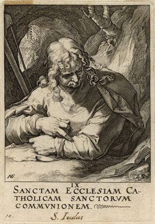 Hendrik Goltzius  (Mühlbracht, 1558 - Haarlem, 1617) : San Paolo e i dodici apostoli con il Credo.  - Auction Graphics & Books - Libreria Antiquaria Gonnelli - Casa d'Aste - Gonnelli Casa d'Aste