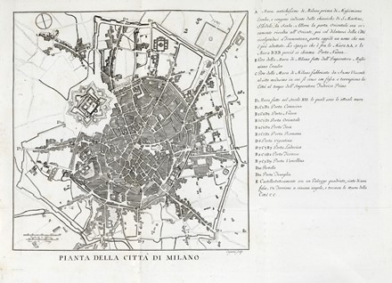  Verri Pietro : Storia di Milano [...] Tomo I (-II) in cui si narrano le vicende della citt incominciando dai piu remoti principi sino alla fine del dominio de' Visconti...  Pietro Custodi  - Asta Grafica & Libri - Libreria Antiquaria Gonnelli - Casa d'Aste - Gonnelli Casa d'Aste