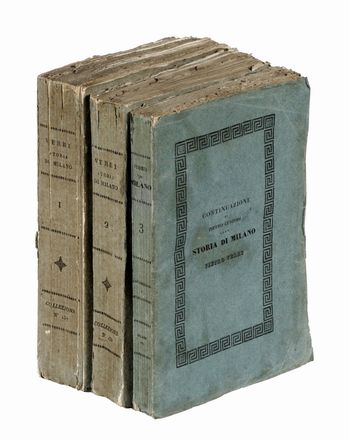  Verri Pietro : Storia di Milano [...] Tomo I (-II) in cui si narrano le vicende della citt incominciando dai piu remoti principi sino alla fine del dominio de' Visconti...  Pietro Custodi  - Asta Grafica & Libri - Libreria Antiquaria Gonnelli - Casa d'Aste - Gonnelli Casa d'Aste