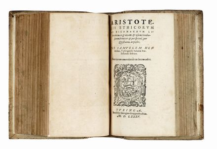  Aristoteles : De moribus ad Nicomachum libri X...  - Asta Libri, autografi e manoscritti - Libreria Antiquaria Gonnelli - Casa d'Aste - Gonnelli Casa d'Aste