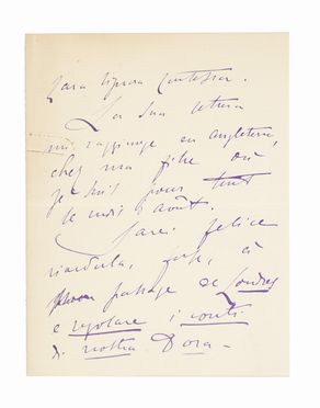  Duse Eleonora : 3 lettere autografe, una firmata e una siglata, inviate ad amiche. Teatro, Musica, Teatro, Spettacolo  - Auction Books, autographs & manuscripts - Libreria Antiquaria Gonnelli - Casa d'Aste - Gonnelli Casa d'Aste