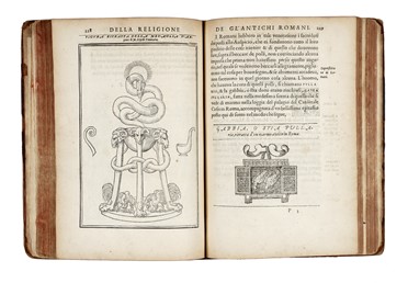  Du Choul Guillaume : Discorso della religione antica de Romani, insieme un'altro Discorso della Castramentatione, & disciplina militare, Bagni, & essercitij antichi...  Pierre Eskrich  - Asta Libri, autografi e manoscritti - Libreria Antiquaria Gonnelli - Casa d'Aste - Gonnelli Casa d'Aste