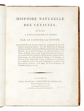  Buffon Georges Louis : Histoire naturelle gnrale et particuliere...  Bernard Germain Etienne (de) Lacpde, Louis Jean Marie Daubenton, Louis Legrand  (Digione, 1863 - Livry-Gargan, Seine-et-Oise, 1951), Nicolas De Launay  (Parigi, 1739 - 1792)  - Asta Libri, autografi e manoscritti - Libreria Antiquaria Gonnelli - Casa d'Aste - Gonnelli Casa d'Aste