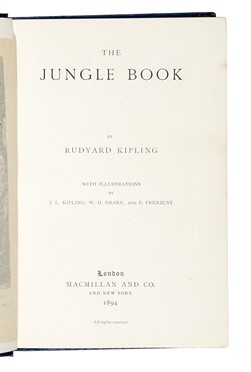  Kipling Rudyard : The Jungle Book (-The Second Jungle Book).  Lockwood Kipling  - Asta Libri, autografi e manoscritti - Libreria Antiquaria Gonnelli - Casa d'Aste - Gonnelli Casa d'Aste