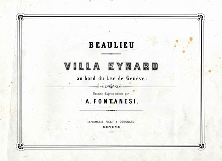  Fontanesi Antonio : Beaulieu. Villa Eynard au bord du Lac de Gen�ve.  - Asta Libri, autografi e manoscritti - Libreria Antiquaria Gonnelli - Casa d'Aste - Gonnelli Casa d'Aste