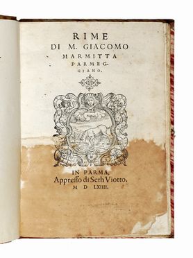  Marmitta Giacomo : Rime.  - Asta Libri, autografi e manoscritti - Libreria Antiquaria Gonnelli - Casa d'Aste - Gonnelli Casa d'Aste