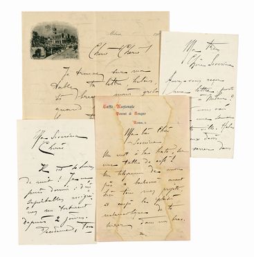  Marinetti Filippo Tommaso : 4 lettere autografe firmate o siglate.  - Asta Libri, autografi e manoscritti - Libreria Antiquaria Gonnelli - Casa d'Aste - Gonnelli Casa d'Aste