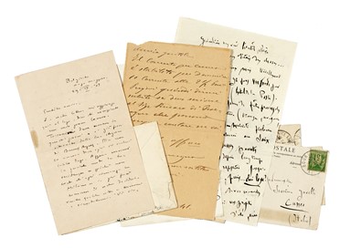  Marinetti Filippo Tommaso : 4 lettere autografe firmate o siglate.  - Asta Libri, autografi e manoscritti - Libreria Antiquaria Gonnelli - Casa d'Aste - Gonnelli Casa d'Aste