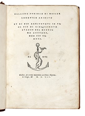  Ariosto Ludovico : Orlando furioso.  - Asta Libri, autografi e manoscritti - Libreria Antiquaria Gonnelli - Casa d'Aste - Gonnelli Casa d'Aste