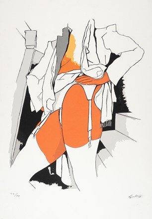 Lotto composto di 2 incisioni.  Renato Guttuso  (Bagheria, 1911 - Roma, 1987), Alberto Manfredi  (Reggio Emilia, 1930 - 2001)  - Asta Stampe, disegni e dipinti antichi, moderni e contemporanei - Libreria Antiquaria Gonnelli - Casa d'Aste - Gonnelli Casa d'Aste