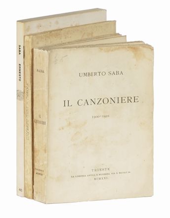  Saba Umberto : Il canzoniere 1900-1921.  - Asta Libri, autografi e manoscritti - Libreria Antiquaria Gonnelli - Casa d'Aste - Gonnelli Casa d'Aste