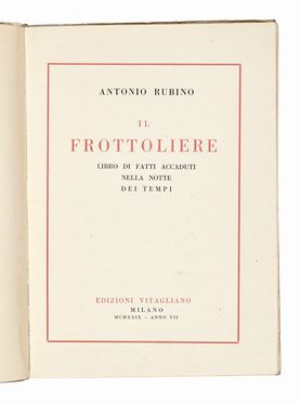  Rubino Antonio : Finestra aperta. Libro di poesie, racconti, giochi, frottole, figure.  - Asta Libri, autografi e manoscritti - Libreria Antiquaria Gonnelli - Casa d'Aste - Gonnelli Casa d'Aste