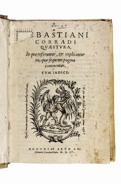  Corradi Sebastiano : Quaestura, in qua referuntur, & explicantur ea, quae sequenti pagina continentur.  - Asta Libri, autografi e manoscritti - Libreria Antiquaria Gonnelli - Casa d'Aste - Gonnelli Casa d'Aste