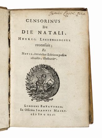  Terentius Afer Publius : Terentius a M. Antonio Mureto, locis prope innumerabilibus emendatus.  Censorinus  - Asta Libri, autografi e manoscritti - Libreria Antiquaria Gonnelli - Casa d'Aste - Gonnelli Casa d'Aste