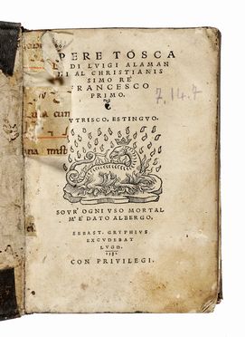 Lotto di quattro edizioni di letteratura e poesia del XVI e XVII secolo.  Benedetto Lampridio, Luigi Alamanni, Girolamo Preti, Sforza Pallavicino  - Asta Libri, autografi e manoscritti - Libreria Antiquaria Gonnelli - Casa d'Aste - Gonnelli Casa d'Aste