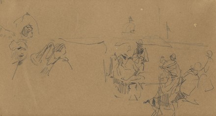  Mariano Fortuny y Madrazo  (Granada, 1871 - Venezia, 1949) : Lotto composto di 4 disegni su 3 fogli.  - Auction Prints, drawings & paintings | Old master, modern and contemporary art - Libreria Antiquaria Gonnelli - Casa d'Aste - Gonnelli Casa d'Aste