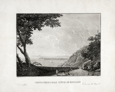  Domenico Macanzoni  (Verona,, 1803 - 1873) : Prospetto della Riviera di Garda / Veduta di Sal� / Veduta di Malcesine verso Desenzano / Veduta di Peschiera / Veduta presa dall'altura di Bogliaco.  - Asta Stampe, disegni e dipinti antichi, moderni e contemporanei - Libreria Antiquaria Gonnelli - Casa d'Aste - Gonnelli Casa d'Aste