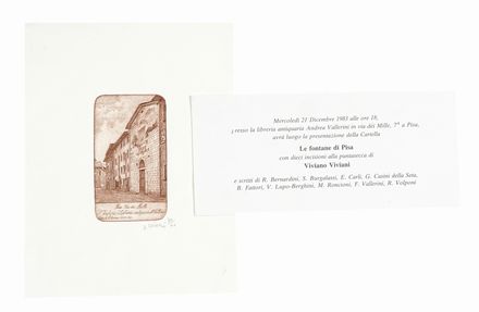  Viviani Viviano : Le fontane di Pisa.  - Asta Libri, autografi e manoscritti [ASTA  [..]