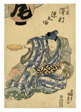 Utagawa Kunisada I (Toyokuni III)  (Edo, 1786 - 1865) : L'attore Sawamura Sôjûrô nel ruolo di Detsuchi Hisamatsu.  - Asta Stampe, disegni e dipinti antichi, moderni e contemporanei - Libreria Antiquaria Gonnelli - Casa d'Aste - Gonnelli Casa d'Aste