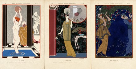  Rgnier Henri (de) : Modes et manires d'aujourd'hui. Henri de Rgnier vit ces douze aquarelles de George Barbier et se divertit a les chanter.  George Barbier  (Nantes, 1882 - Parigi, 1932)  - Asta Libri, autografi e manoscritti [ASTA A TEMPO] - Libreria Antiquaria Gonnelli - Casa d'Aste - Gonnelli Casa d'Aste