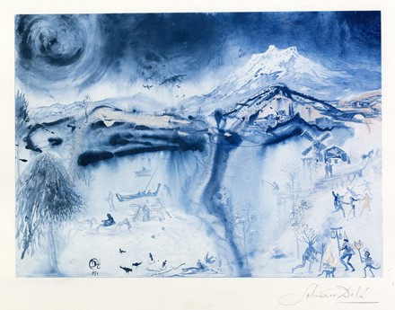  Salvador Dalì  (Figueres, 1904 - 1989) : Le 4 stagioni.  - Asta Stampe, disegni e dipinti antichi, moderni e contemporanei - Libreria Antiquaria Gonnelli - Casa d'Aste - Gonnelli Casa d'Aste