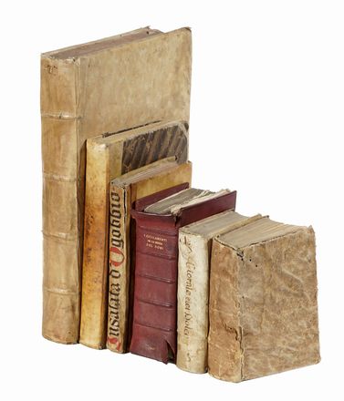 Lotto di 6 opere di letteratura italiana del XVI-XIX secolo.  Filippo Picinelli,  [..]