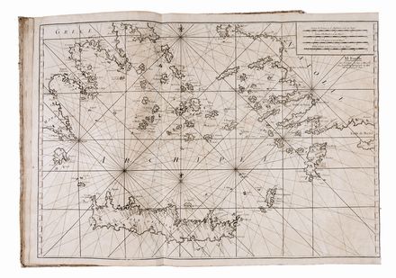  Roux Joseph : Carte de la Mer Mediterranée en douze feuilles.  - Asta Libri, autografi  [..]