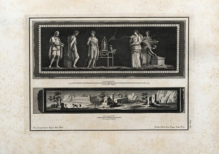  Baiardi Ottavio Antonio [e altri] : Antichità di Ercolano. Catalogo degli antichi monumenti; Le pitture antiche d'Ercolano. Tomo primo (-quarto); De' Bronzi d'Ercolano. Tomo primo (-secondo).  Filippo Morghen  (Firenze, 1730 - 1807), Pietro Campana  - Asta Libri, autografi e manoscritti - Libreria Antiquaria Gonnelli - Casa d'Aste - Gonnelli Casa d'Aste
