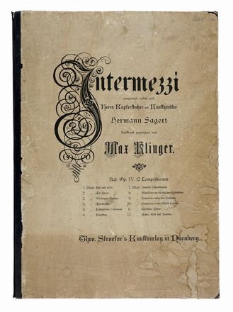  Max Klinger  (Lipsia, 1857 - Grossjena, 1920) : Intermezzi.  - Asta Stampe, disegni e dipinti antichi, moderni e contemporanei - Libreria Antiquaria Gonnelli - Casa d'Aste - Gonnelli Casa d'Aste