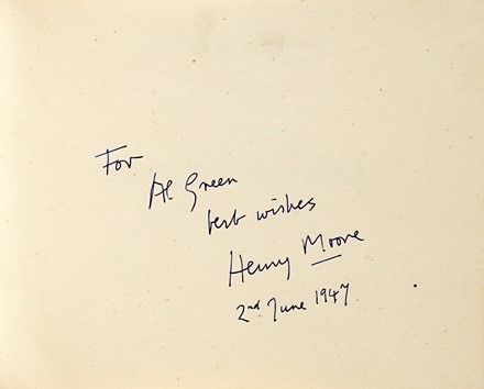  Moore Henry : Dedica autografa su catalogo. Cataloghi di arte, Arte, Arte  - Auction Books, autographs & manuscripts - Libreria Antiquaria Gonnelli - Casa d'Aste - Gonnelli Casa d'Aste